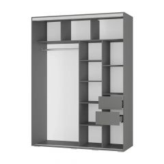 Шкаф-купе Крафт-6 1.6 м ШКК-06 (графит) | фото 2