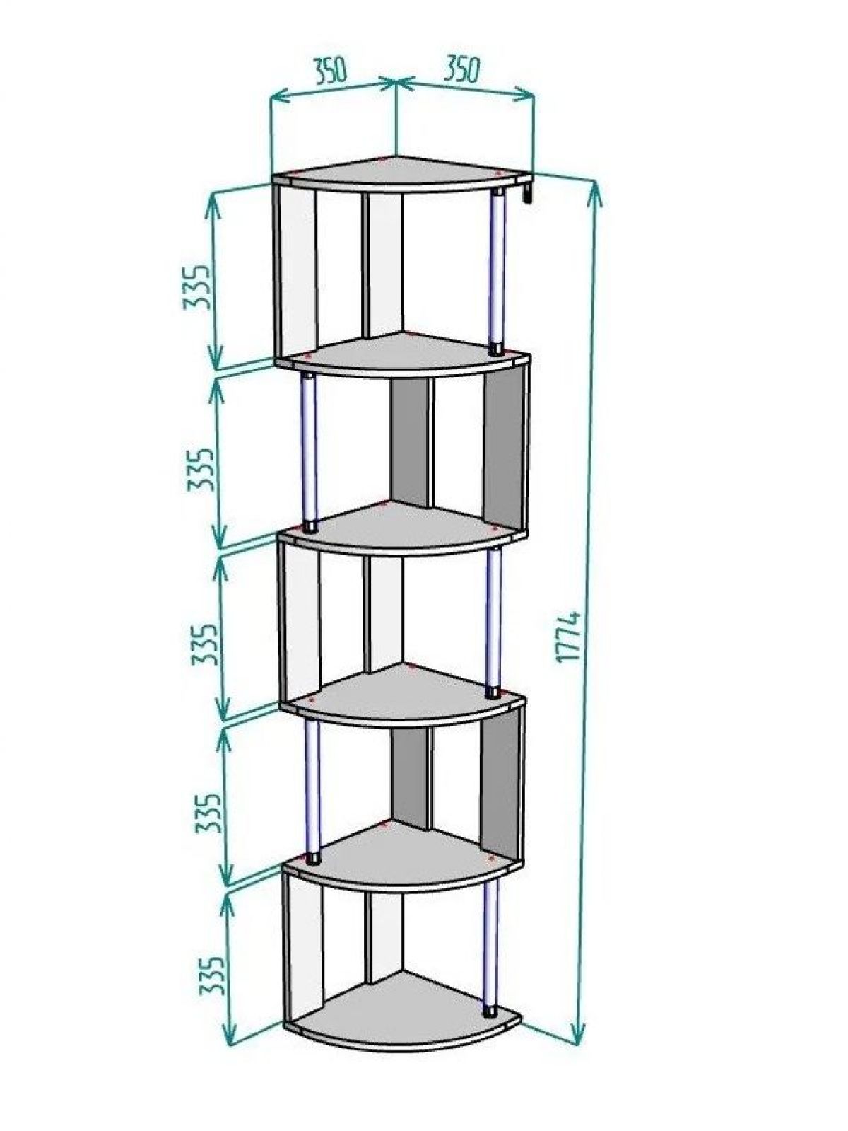 Стеллаж Maria S113-MA (Дуб Сонома) | фото 3