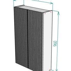 Шкаф навесной для ванной MH4-MA 600х960 (Белый-М 10.1.1) Белый глянец | фото 10