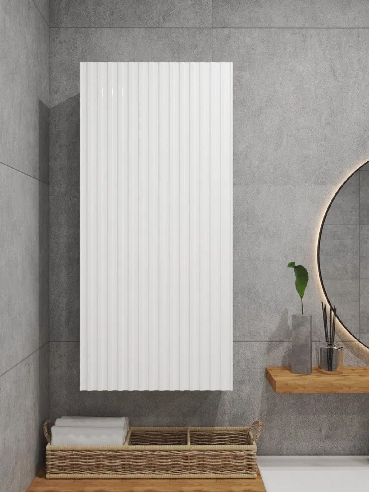 Шкаф навесной для ванной MH6-MA 450х960 (Белый-М 10.1.1) Белый глянец | фото 2