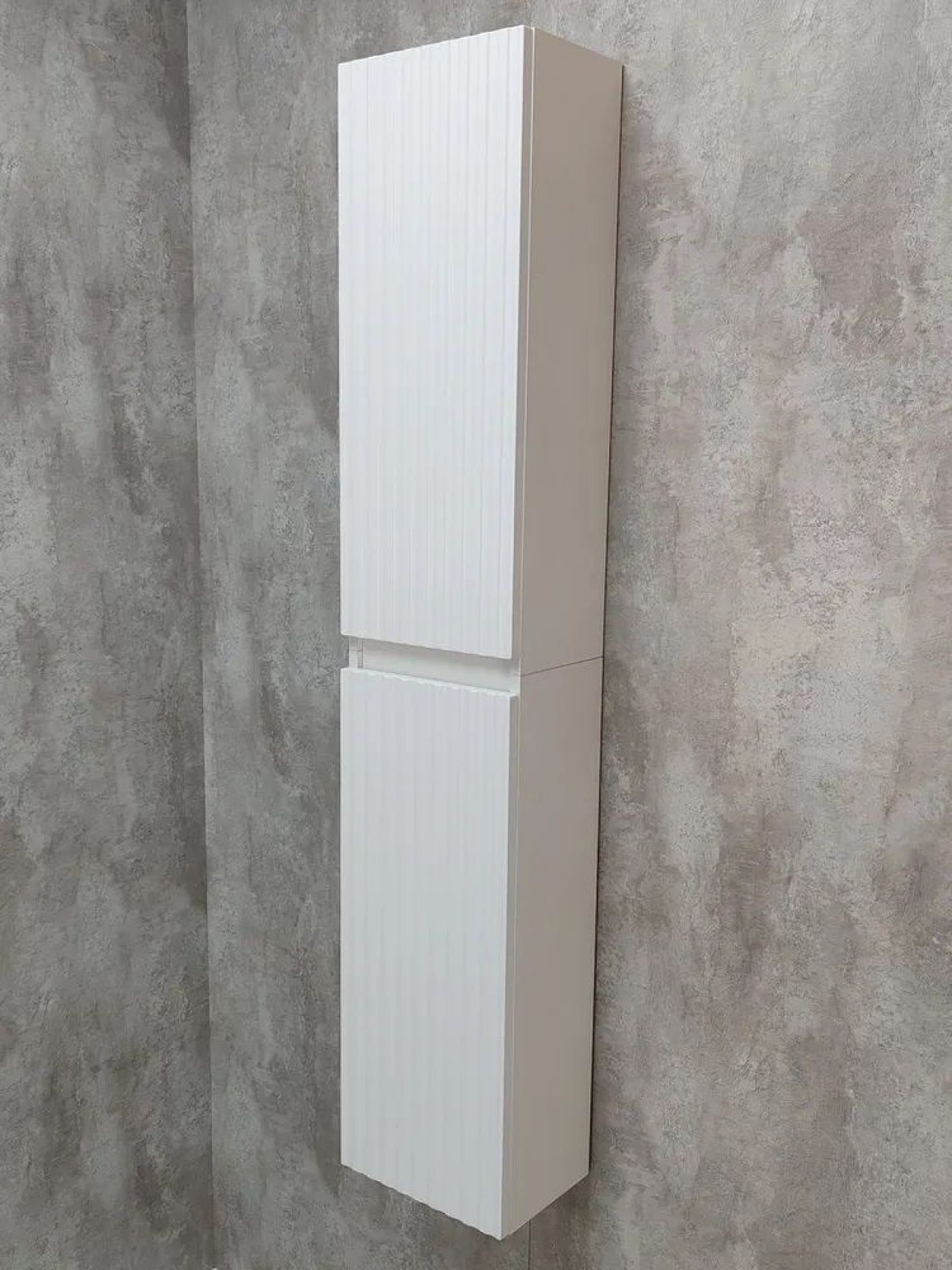 Шкаф пенал навесной для ванной MH10-MA 300х1548 (Белый-М 10.1.1) Белый глянец | фото 7