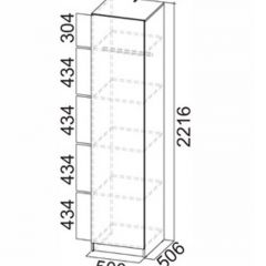 АВИНЬОН Прихожая Пенал (Дуб Крафт золотой/Графит серый) | фото 3