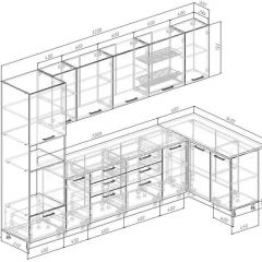 Кухонный гарнитур Белый Глянец 3200*1400 (Стол. 38мм) | фото 2