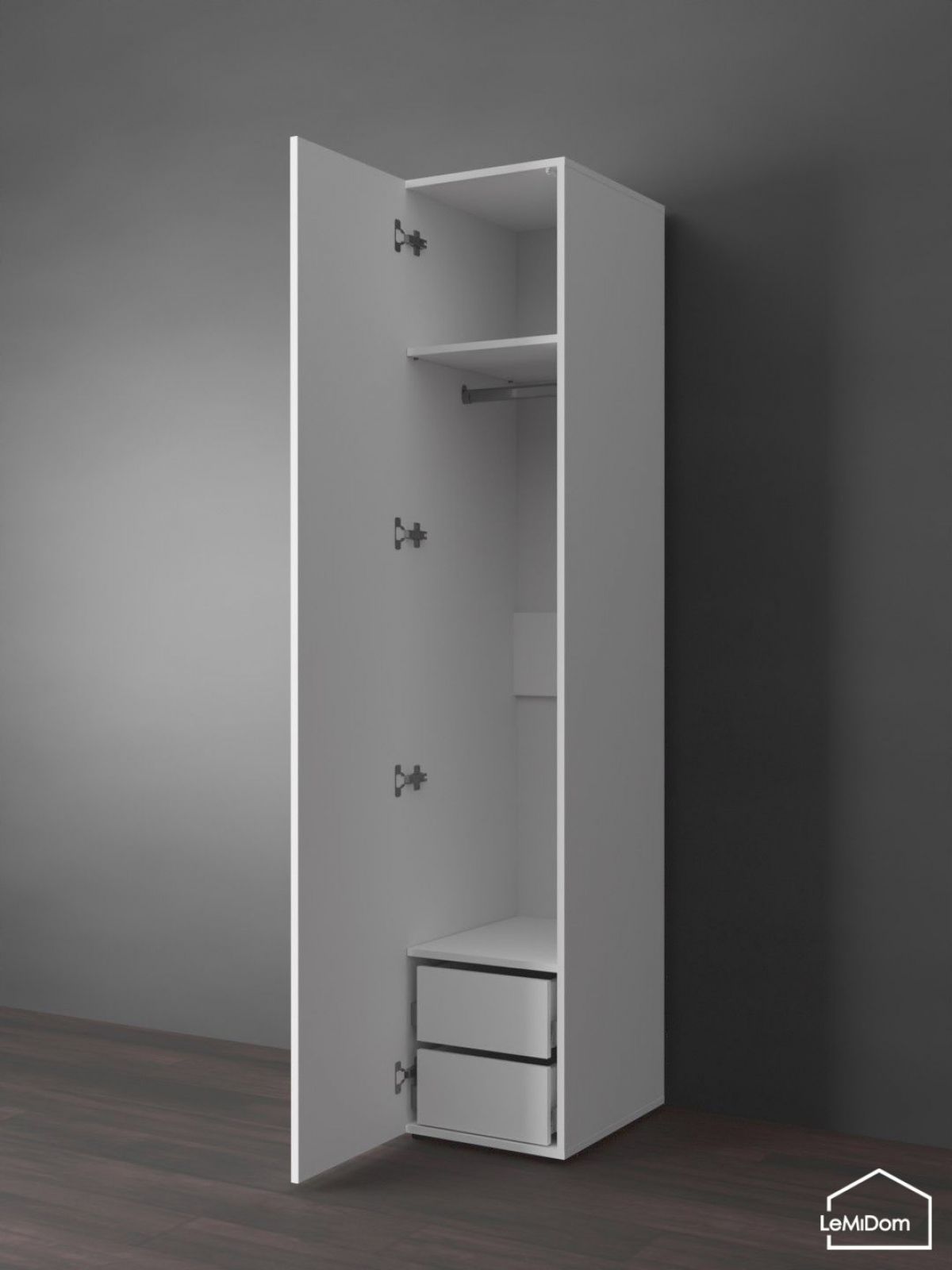 Шкаф Linnea MHR-1PO-3 2050х400х510 (Белый-М 11.1.2) | фото 4
