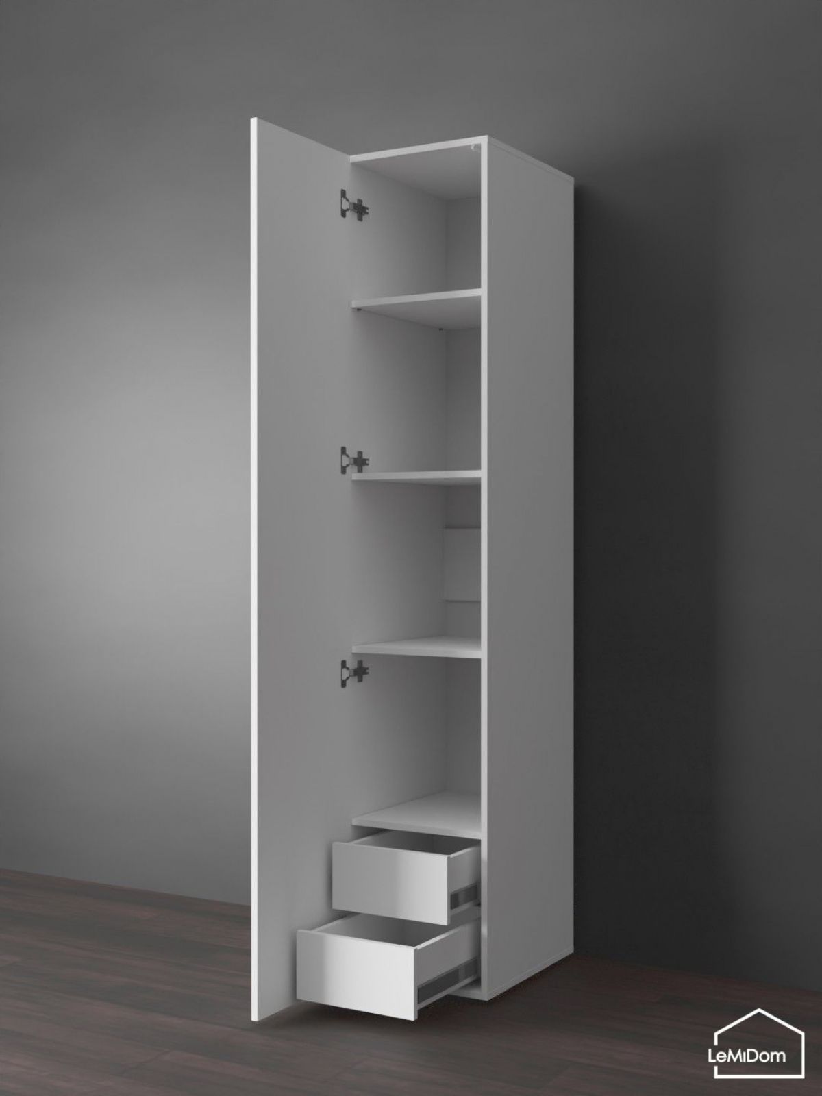 Шкаф Linnea MHR-1PO-4 2050х400х510 (Белый-М 11.1.1) | фото 4