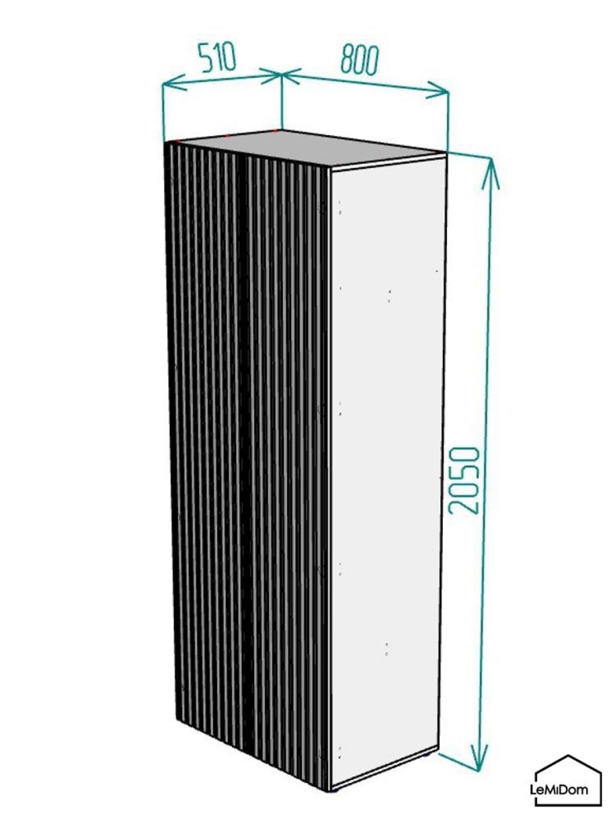 Шкаф Linnea MHR-2PO 2050х800х510 (Белый-М 11.1.1) | фото 2