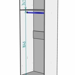 Шкаф Linnea MHR-2PO 2050х800х510 (Белый-М 11.1.1) | фото 3
