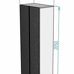 Шкаф Linnea MHR-2-2 2050х800х510 (Графит-М 11.1.25) | фото 2