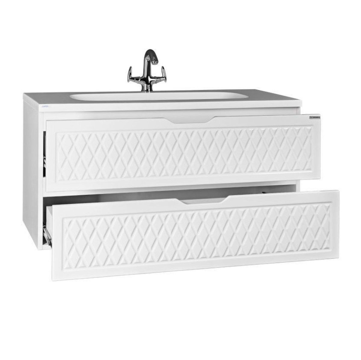 Тумба подвесная под умывальник "Stella 100" 3D В2 Домино (D37014T) | фото 2