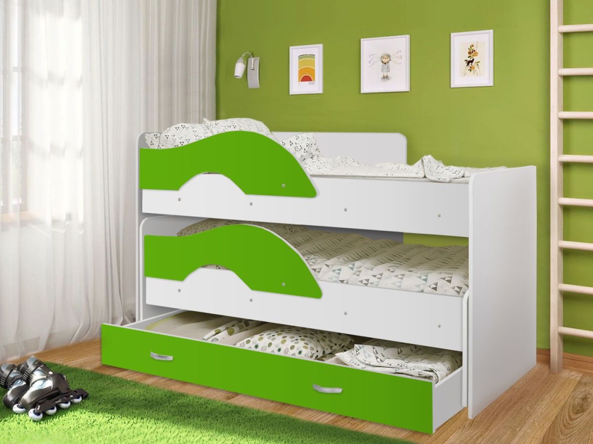 Кровать выкатная Радуга 800*1600 (Матрешка) Белый | фото 19