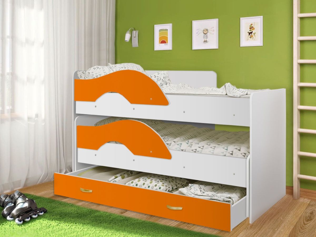 Кровать выкатная Радуга 800*1600 (Матрешка) Белый | фото 23