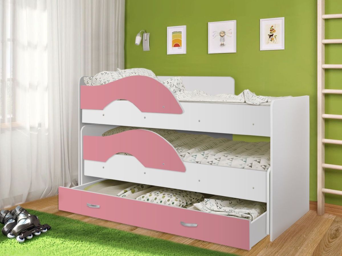 Кровать выкатная Радуга 800*1600 (Матрешка) Белый | фото 11