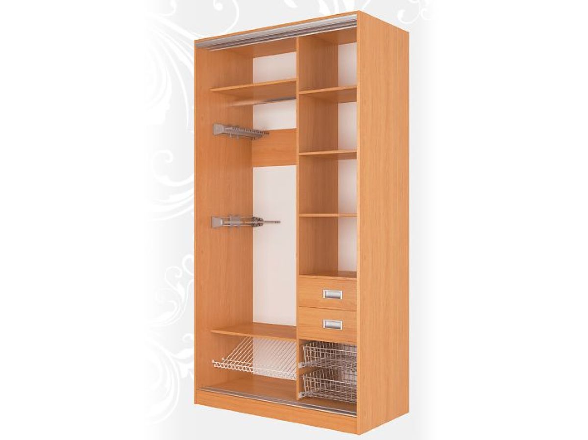 Шкаф-купе Жаклин 1200 вариант 3 (ЛДСП/Зеркало) | фото 2