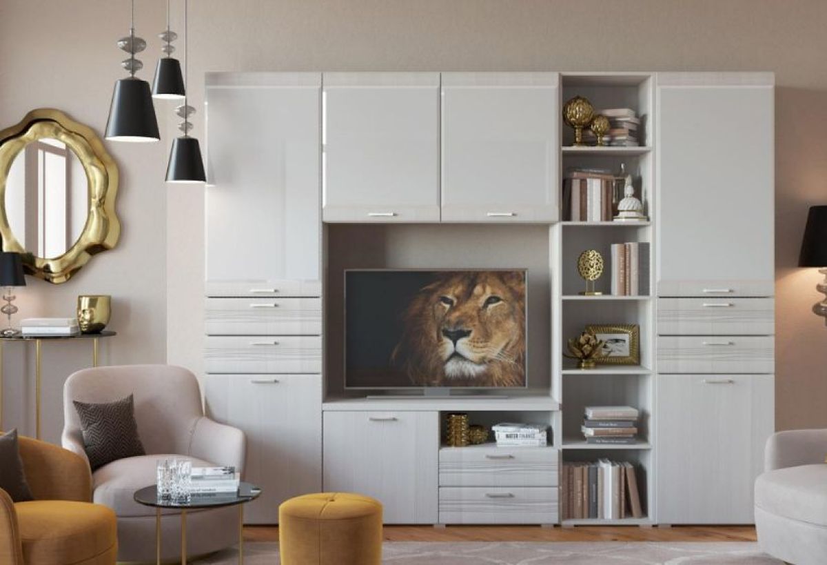 Гостиная ЛОТОС (модульная) Бодега белая | фото 10