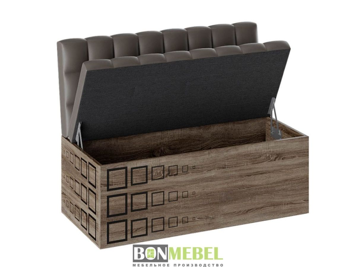 Скамья прямая ДЕНВЕР Темно-серый/Сонома трюфель | фото 2