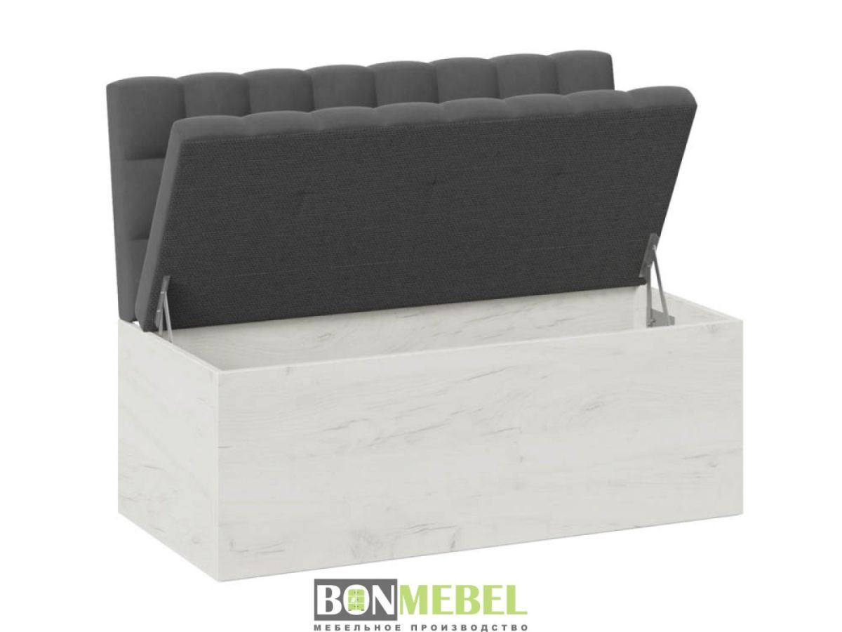 Скамья прямая ДЕНВЕР Крафт белый/Серый | фото 2