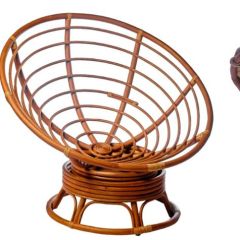 Кресло Папасан вращающийся 23/01В с подушкой (Миндаль матовый) | фото 2