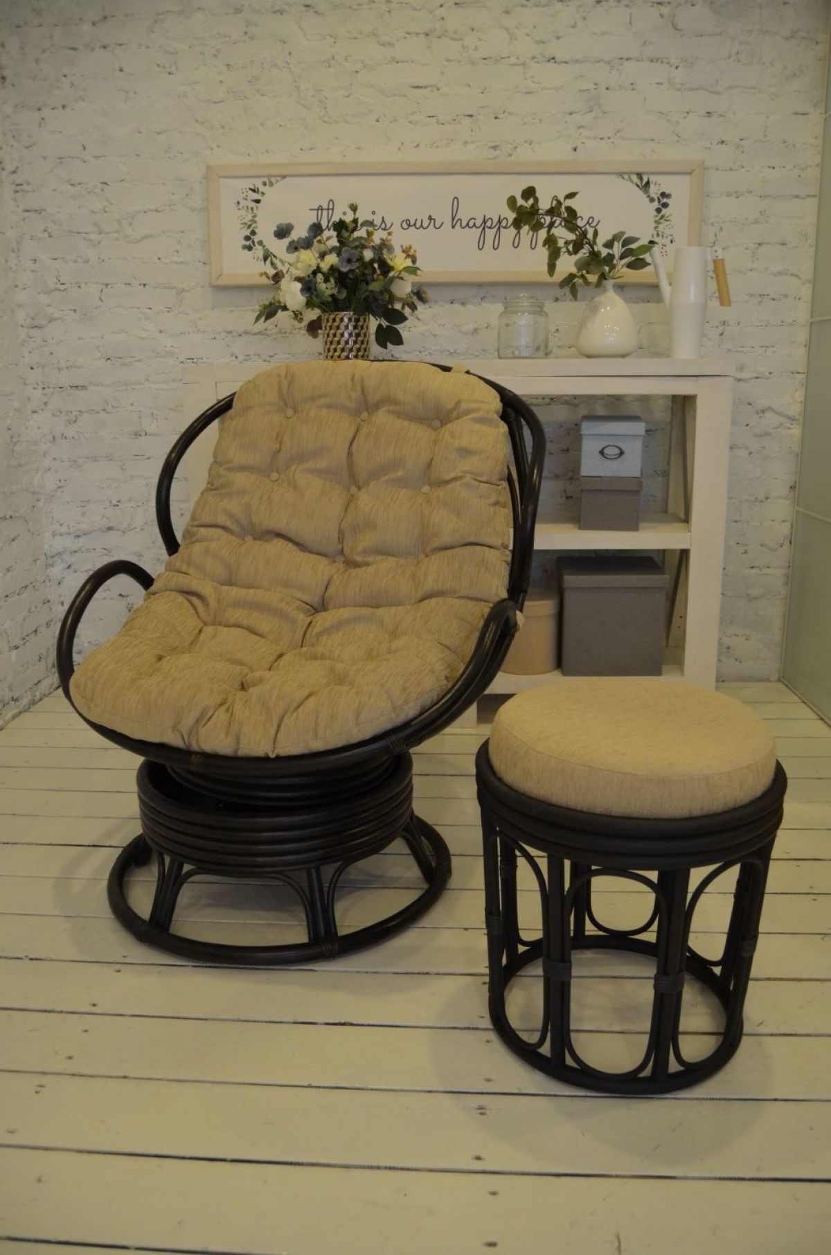 Кресло Папасан Челси вращающийся 23/03B (Венге) | фото 3