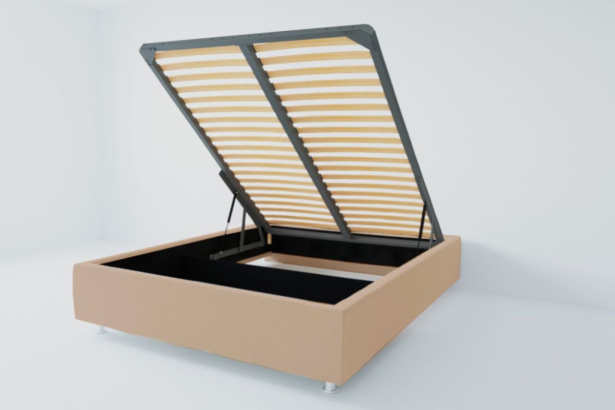 Кровать Подиум с ПМ 1200 (велюр светло-серый) | фото 2