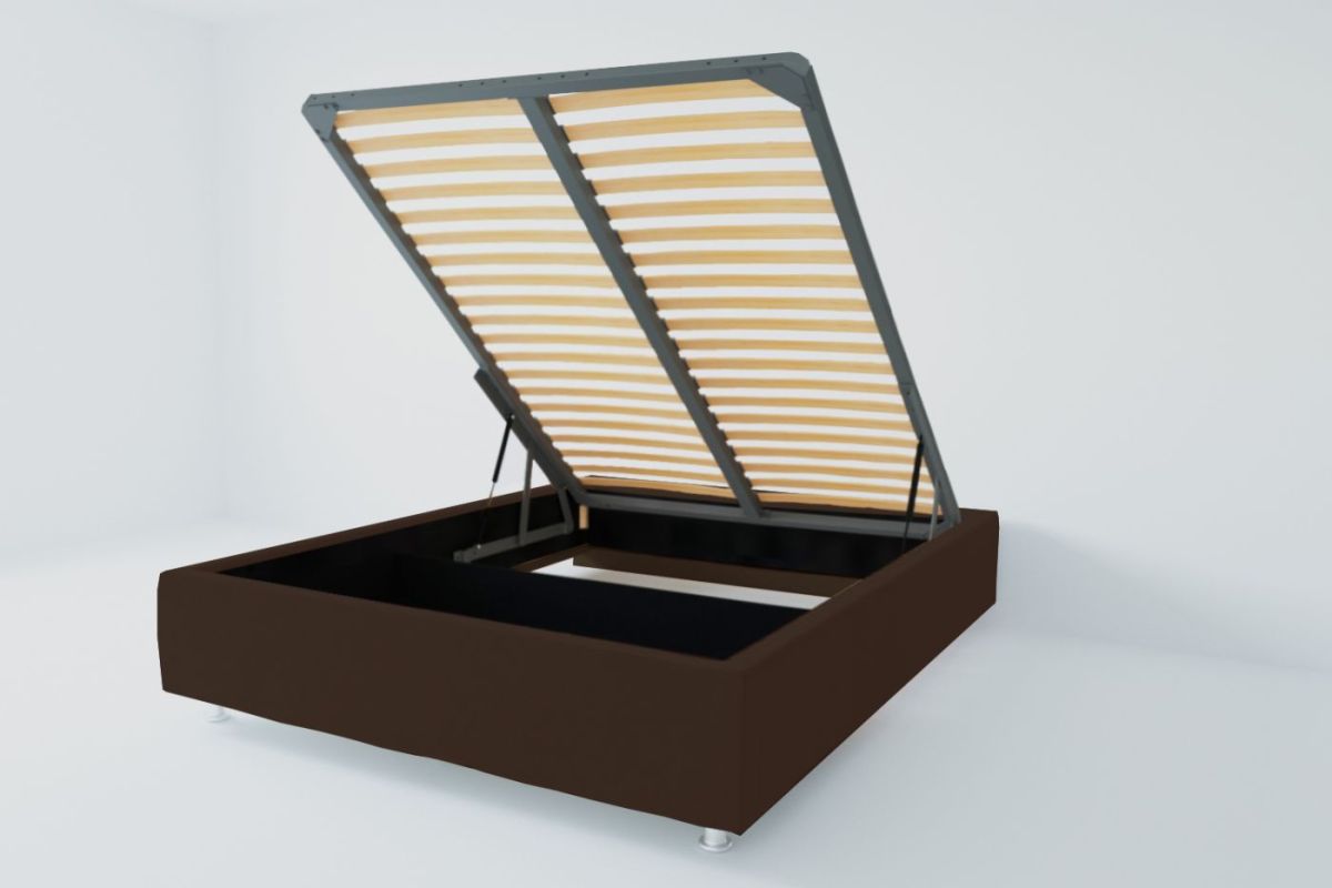 Кровать Подиум с ПМ 1200 (экокожа коричневая) | фото 2