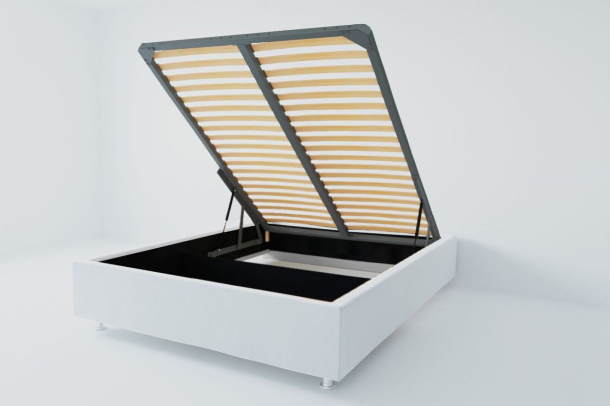 Кровать Подиум с ПМ 1400 (экокожа белая) | фото 2