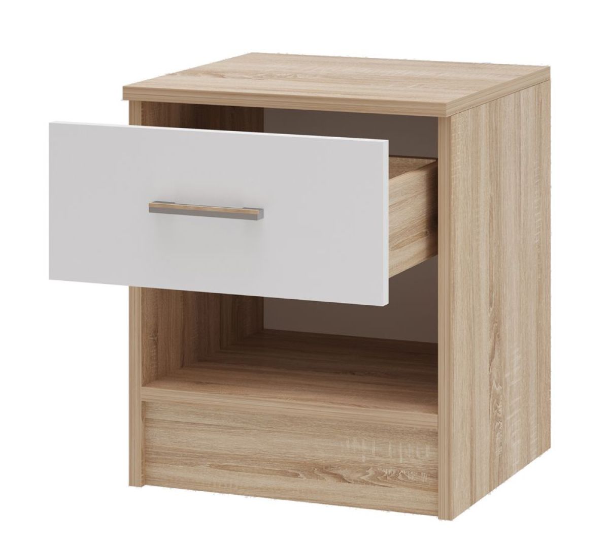 БЕАТРИС Тумба прикроватная (Дуб Сонома/Белый глянец) | фото 2