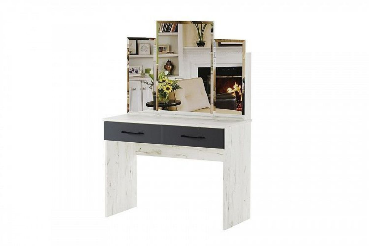 БЕАТРИС Стол туалетный​​​​​​​ (дуб крафт белый/антрацит) | фото 2