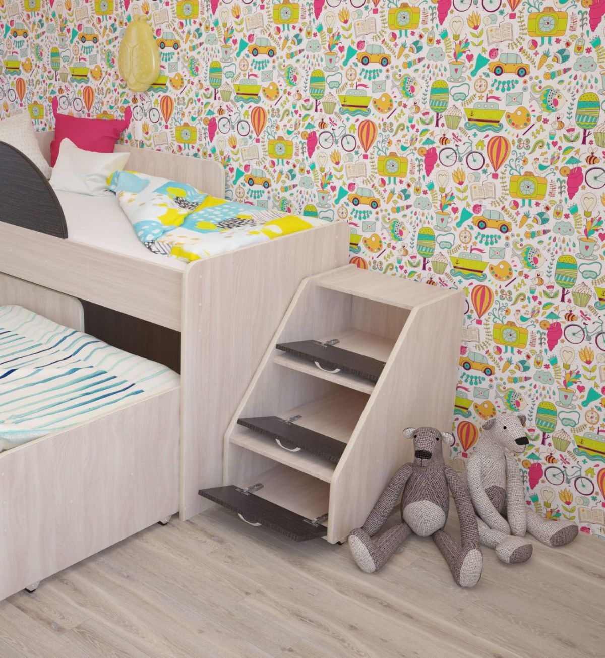 Кровать выкатная Радуга (Матрешка) 800*1600/1650 | фото 13