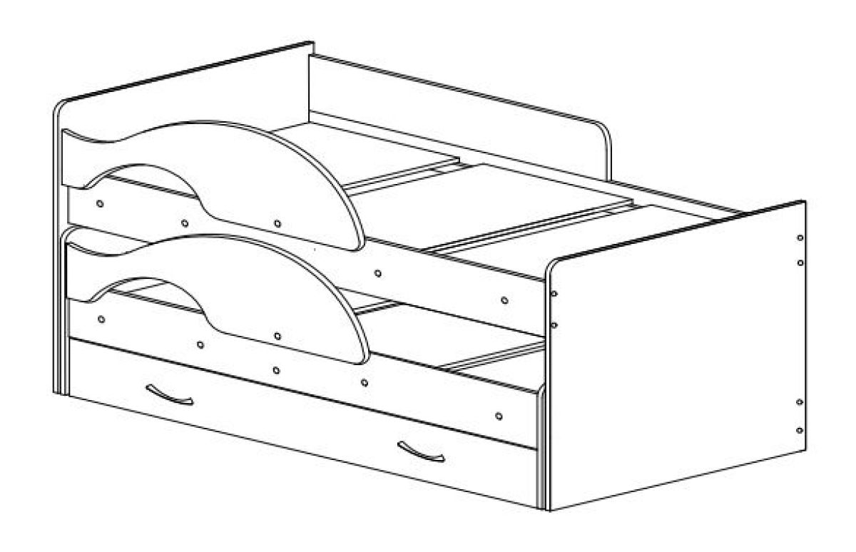 Кровать выкатная Радуга (Матрешка) 800*1600/1650 | фото 15