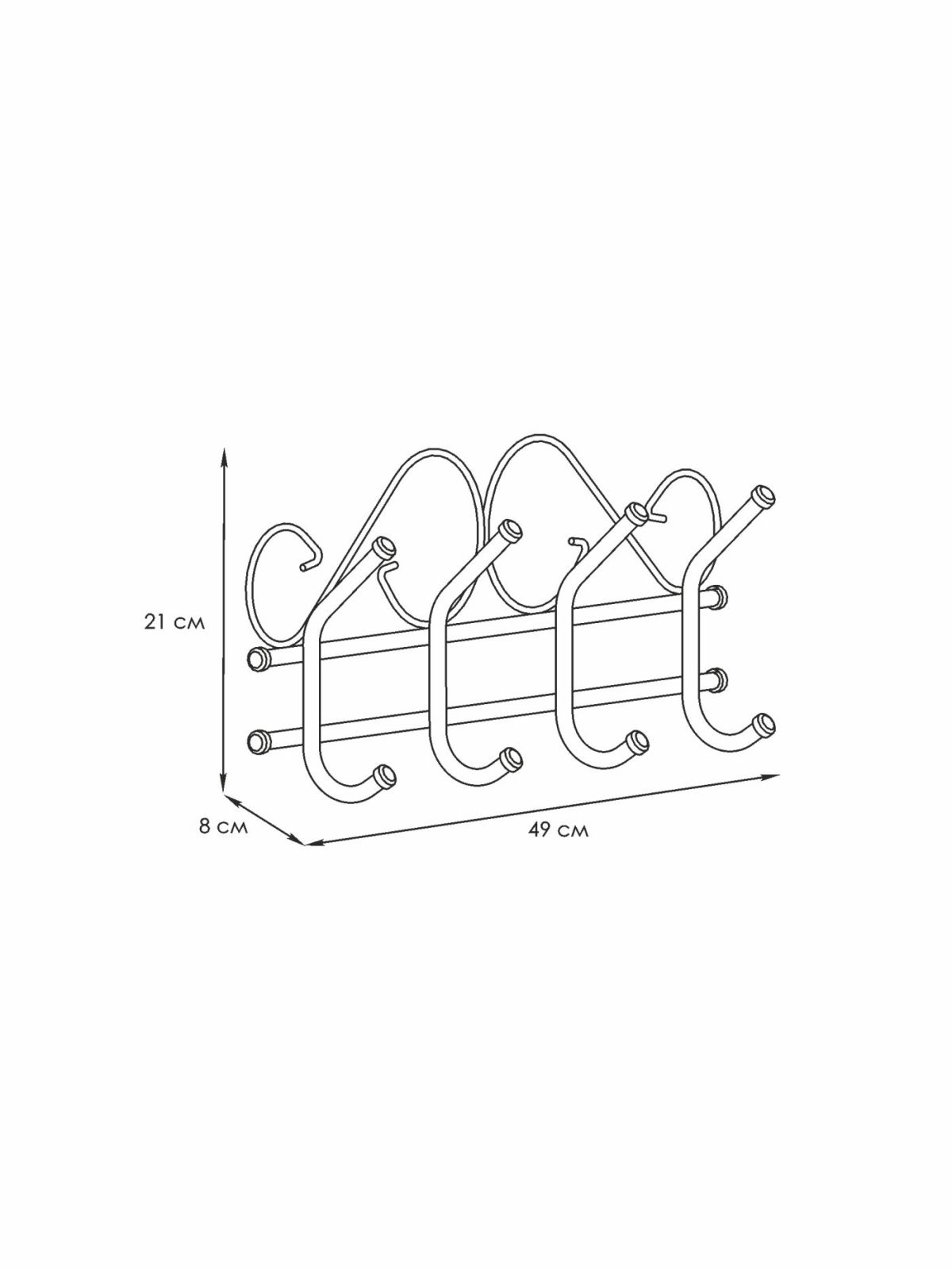 ВНА 200 Б Вешалка настенная  "Ажур 4" Белый | фото 2