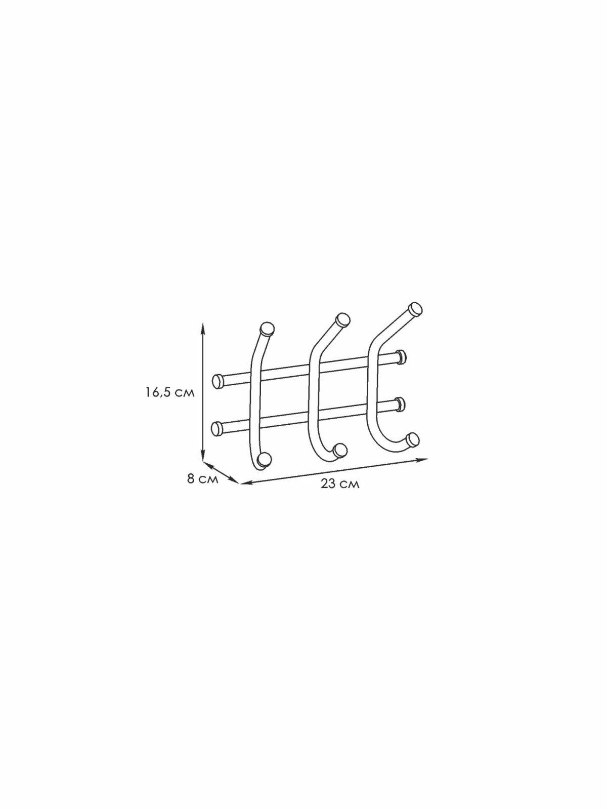 ВН 64 Б Вешалка настенная "Норма 3" Белый | фото 2